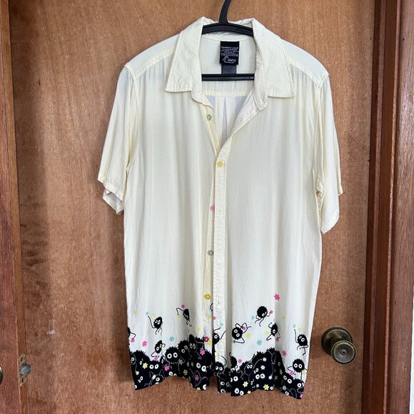 Studio Ghibli Spirited Away Soot Sprite Button Up Shirt - Picture 1 of 2